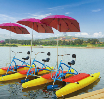 Pedal-powered water bike