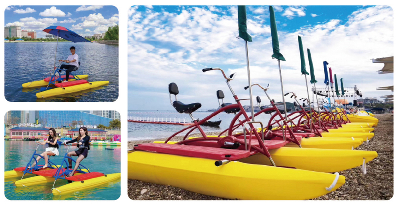 Pedal-powered water bike