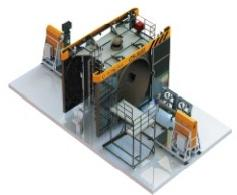 Shuttle rotational molding machine